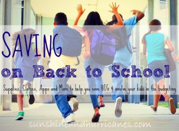 Saving on Back to School