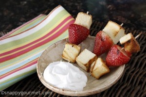 Mini-Grilled-Strawberry-Shortcake-Skewers from snappygourmet.com