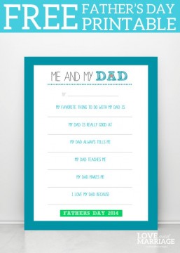 Father's Day Printable RoundUp SunshineandHurricanes.com