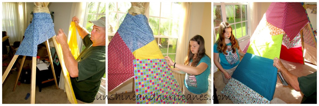 No Sew Patchwork Teepee DIY