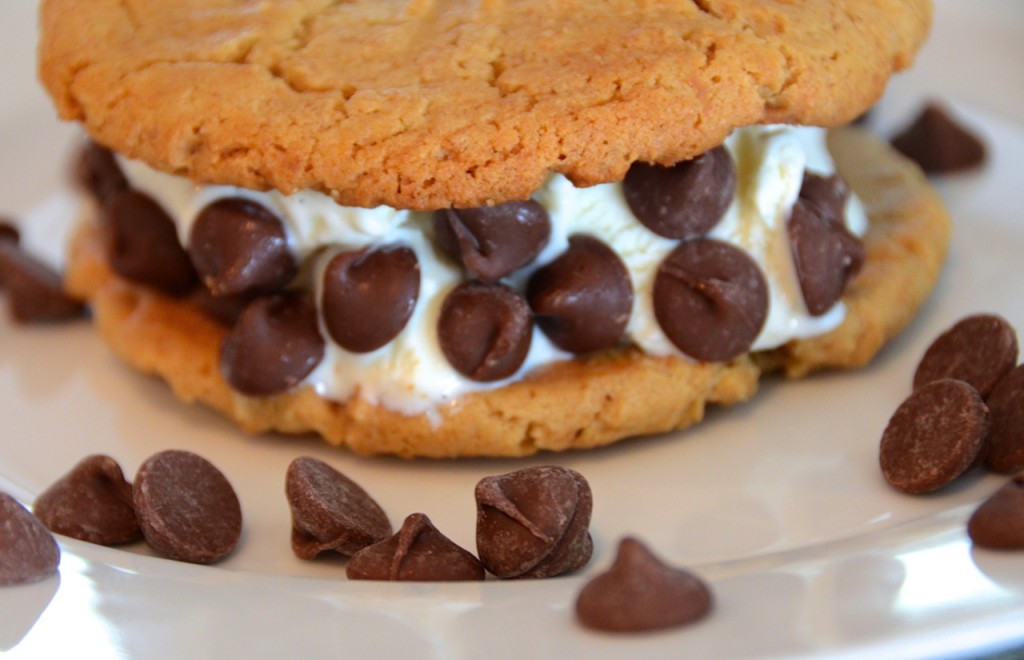 Peanut Butter Cookie Ice Cream Sandwiches