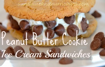 peanut butter cookie ice cream sandwich