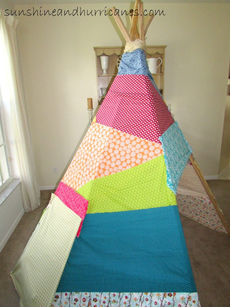 No Sew Patchwork Teepee DIY