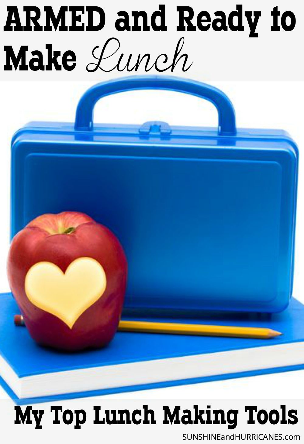 Looking for an easier way to get school lunches made? Here you will find all the tools I use for creating healthy, but quick and easy school lunches that my kids actually like and without creating a ton of waste with disposable bags. You can actually save money and time with reusable containers and a few other school lunch tools that will take the stress out of making lunch. Armed and Ready to Make School Lunches. SunshineandHurricanes.com