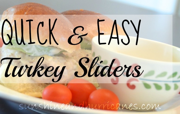 Need a Quick and Easy meal for those busy nights?  Try these delicious Turkey Sliders.