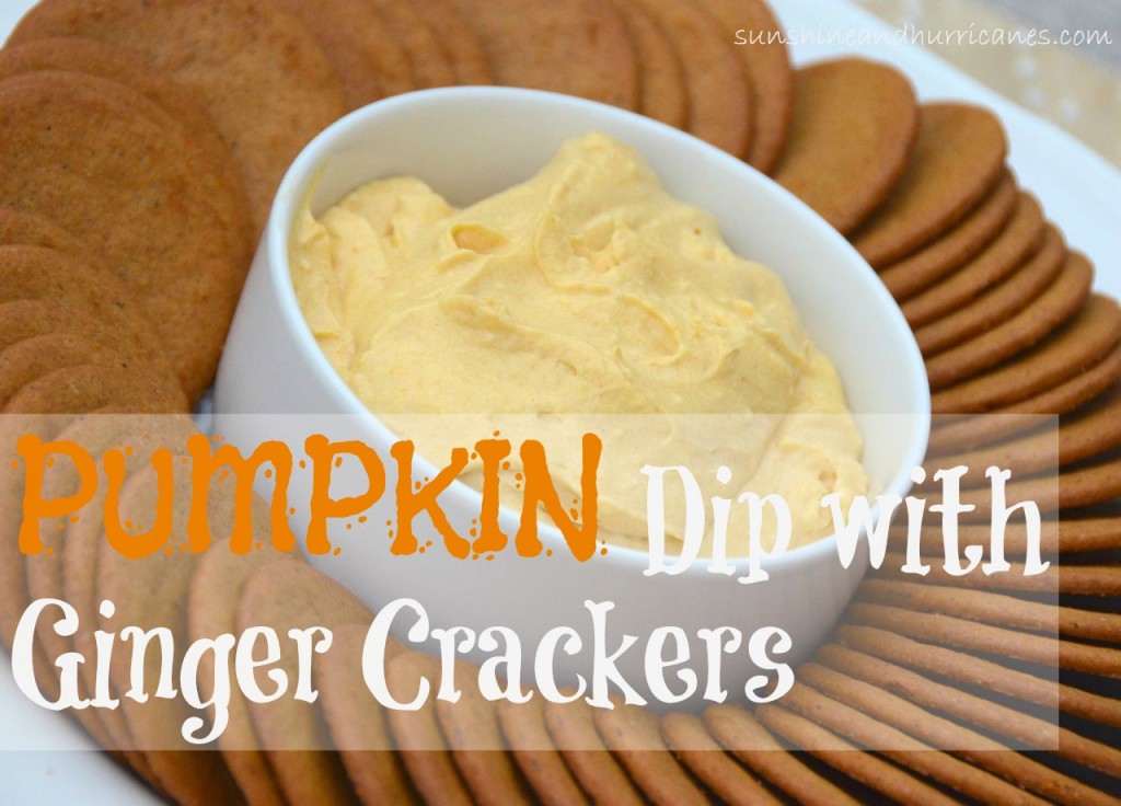 Get this delicious recipe for Easy Pumpkin Dip with Ginger Crackers.  An Amazingly Simple Recipe That is always a Party Favorite!