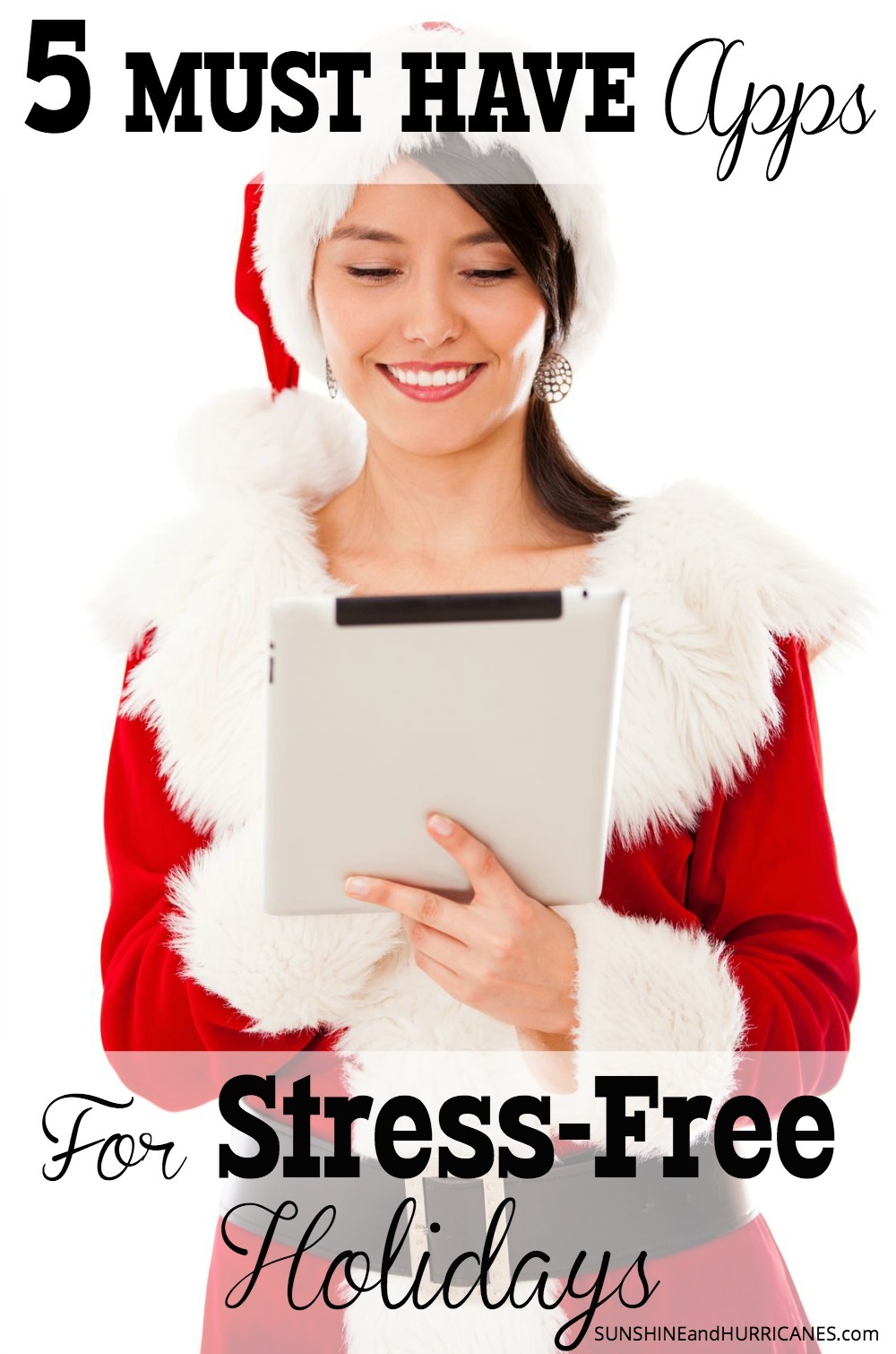 Do the holidays stress you out? Does if feel like you can't get organized and you'll never get everything done? Bring the happy back to your holidays with these 5 apps that will help you get everything under control from gift giving to party planning and even holiday travel. Get out of your grinchy groove and get back to the joy of the season. 5 Must Have Holiday Apps to make the season less stressful. SunshineandHurricanes.com