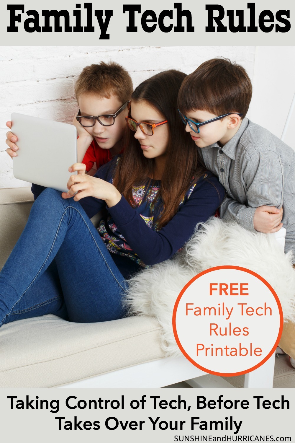 Do you feel like you're losing your family to technology? Then it's about time to set some family technology rules. You can do it and here's how to get started. Free Family Tech Rules Printable Included.