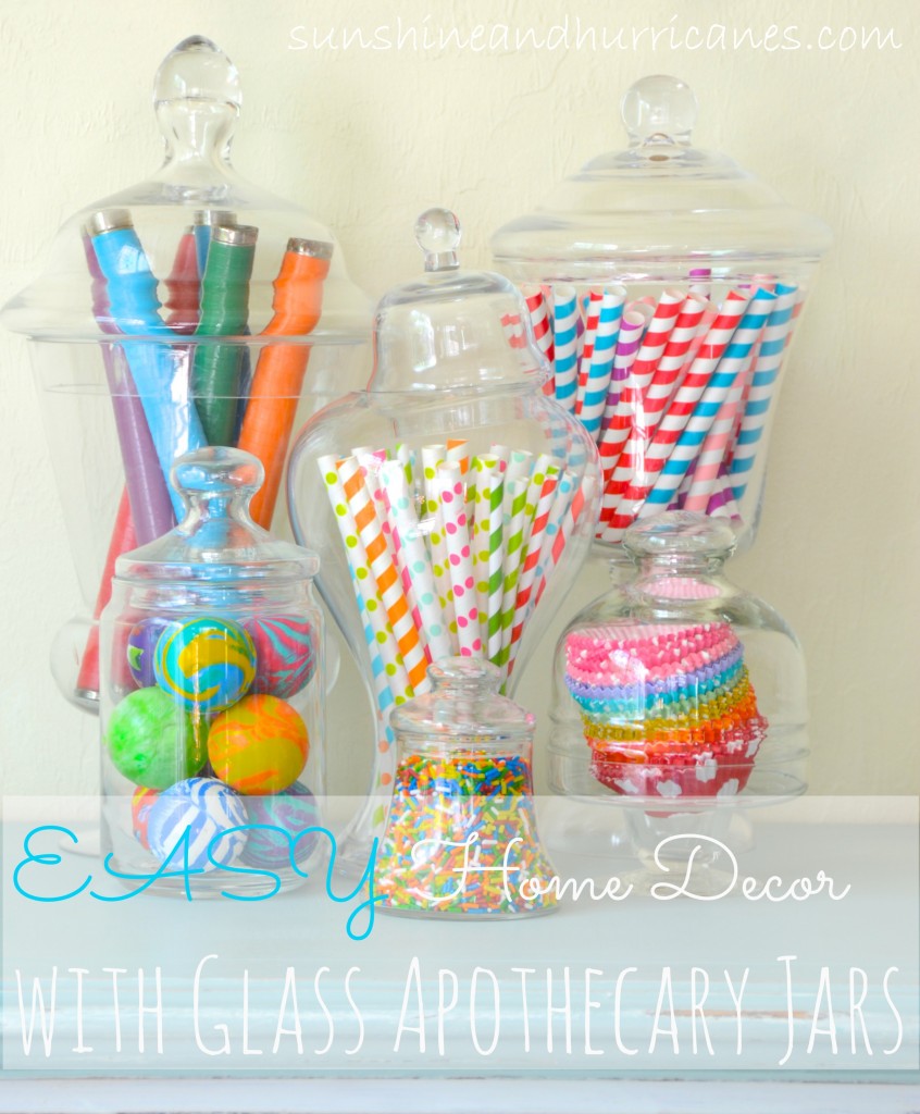 Easy Home Decor with Glass Apothecary Jars
