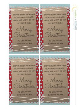 Give a Gift of Your Favorite Things Printable Gift Tags