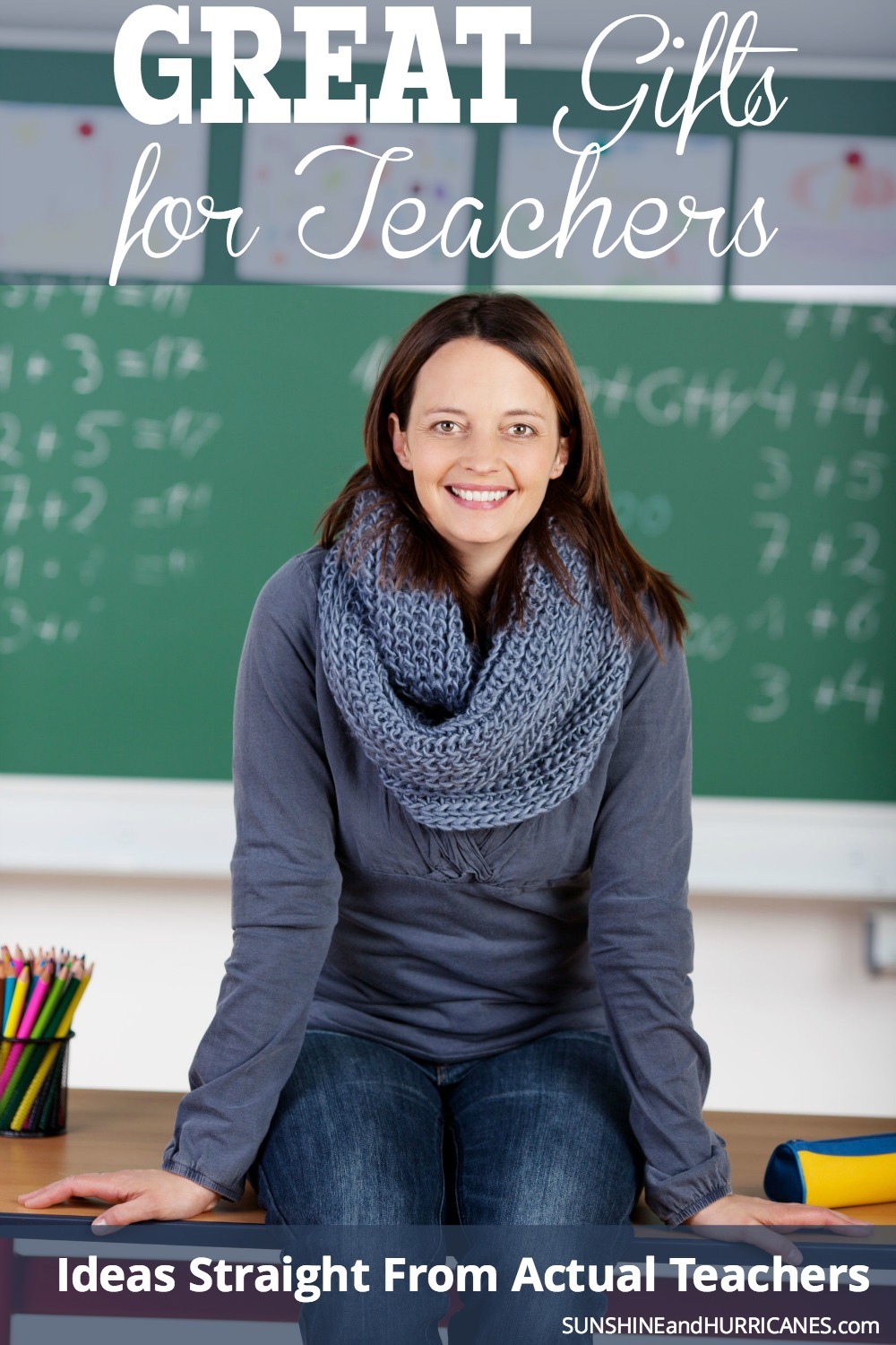 Are you never quite sure what to get your kids teachers for holiday, teacher appreciation or end of year gifts? We talked to all sorts of teachers to get ideas straight from them about what they would most enjoy getting from their students. All their suggestions are collected here to help you pick out the perfect teacher gift this year! Gifts for Teachers. SunshineandHurricanes.com