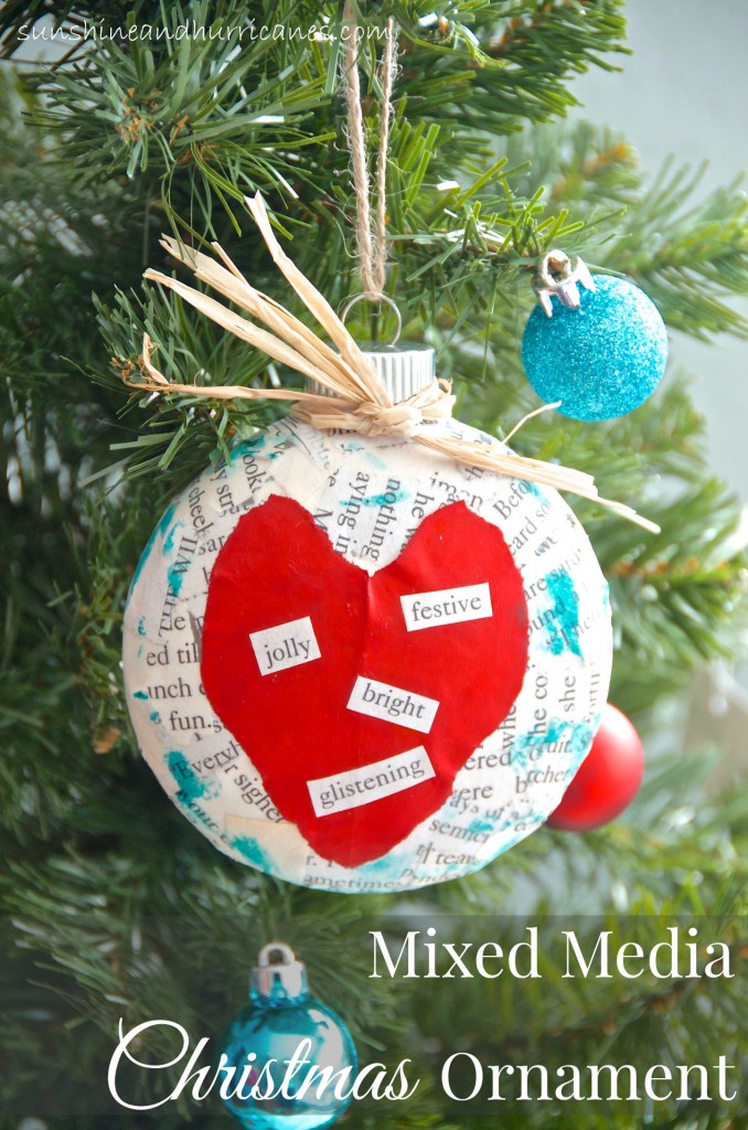 Mixed Media Christmas Ornament