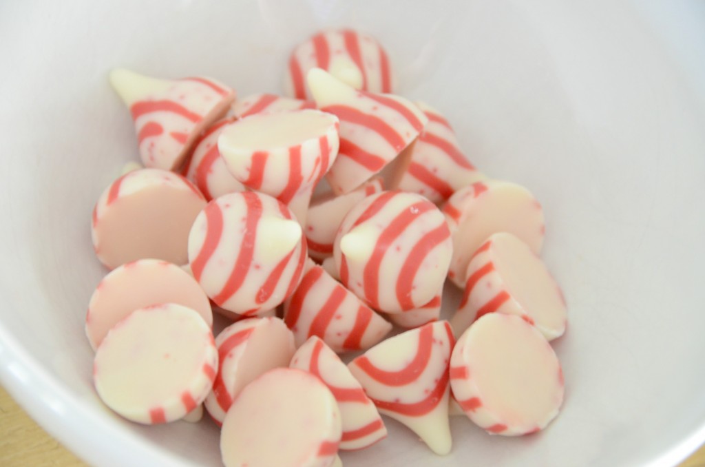 White Chocolate Peppermint Kiss Cookies