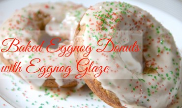 Baked Eggnog Donuts with Eggnog Glaze. A festive holiday breakfast ready that even those who don't care for eggnog will love. sunshineandhurricanes.com