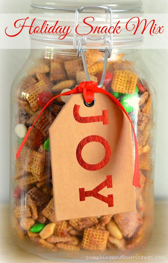 Get this delicious recipe for an Easy Holiday Snack Mix!  Just the right mix of salty and sweet to make it perfect for holiday parties and other get togethers.