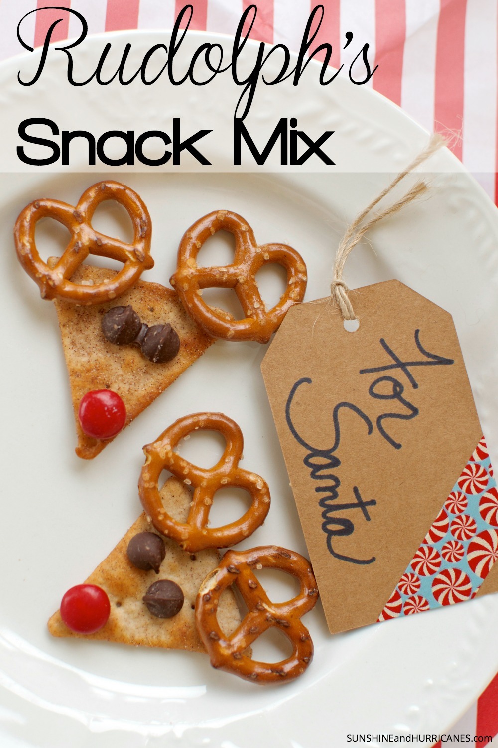 During the holidays there are few things more treasured than curling up with your kiddos on the couch, drinking hot cocoa and watching timeless classics together like Rudolph the Red Nosed Reindeer. To make the evening even just a little more special, you can pull together this Rudolph's Snack mix in a matter of minutes. Just wait until you see the way their eyes light up when you serve this for their movie watching holiday snack. SunshineandHurricanes.com