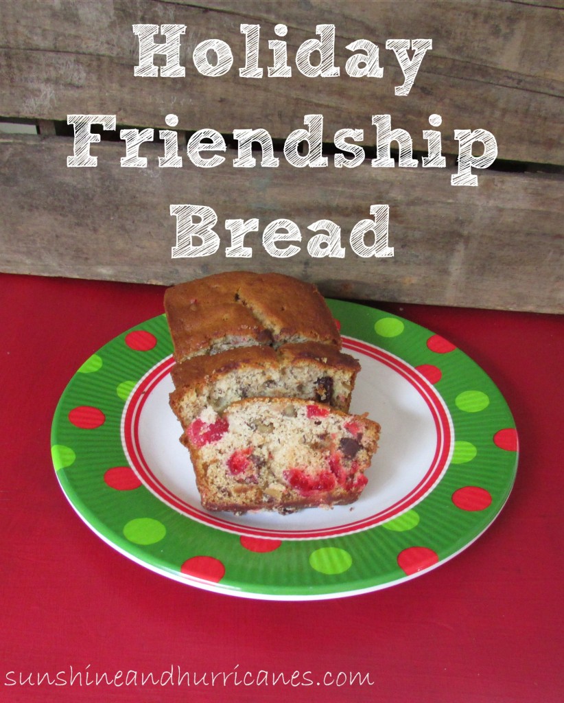 Holiday Friendship Bread is a great gift for friends, neighbors, and co workers. Baking this treat will become a fun Christmas tradition.