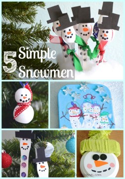 5 Simple Snowmen Crafts