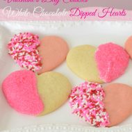 Valentine’s Day Cookies –  White Chocolate Dipped Hearts