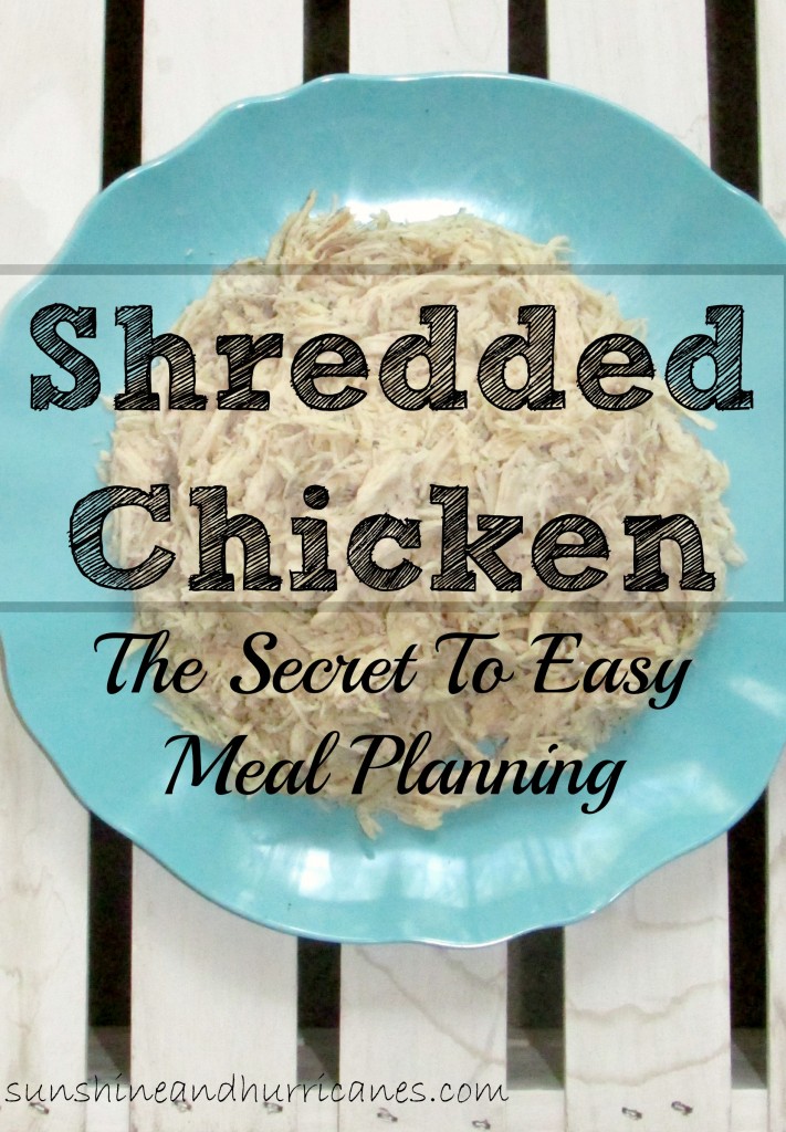 Shredded chicken is a staple in meal planning and helps get dinner on the table fast. This chicken can be used in tons of recipes in a variety of ways.