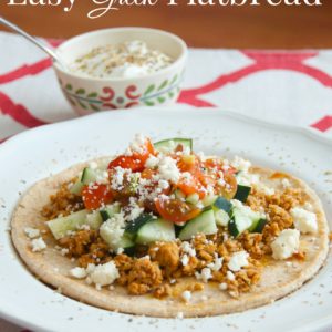 Having trouble decided what is for dinner? Here is a meal that will please the whole Family. Easy Greek Flatbread recipe. sunshineandhurricanes.com