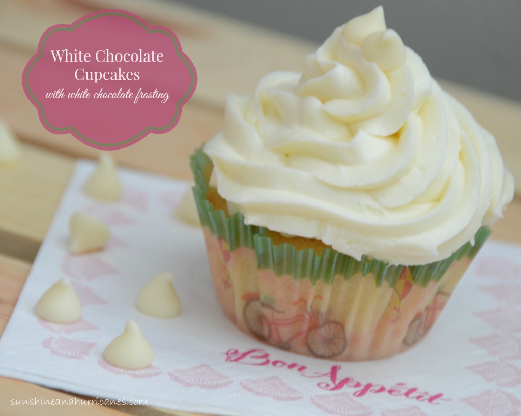 A Decadent Cupcake Recipe That No Cupcake Lover Will Be Able To Resist. White Chocolate Cupcakes with White Chocolate Frosting. 