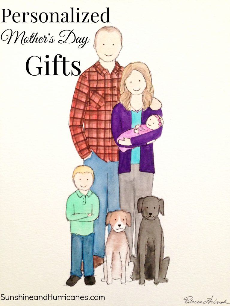 Personalized Mother's Day Gifts are a great way to show your love to the special lady in your life. Unique watercolor paintings customized for your family