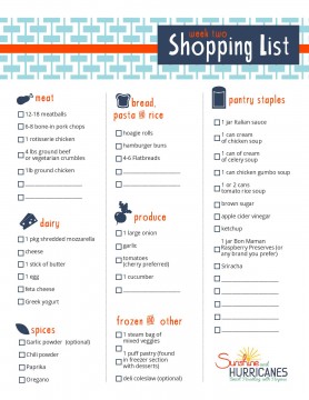 Pinterest Meal Planning Shopping List Week Two