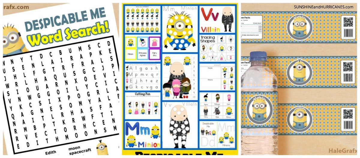 minion printables round up