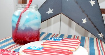 Flag Cookies and Patriotic Punch 4th of July