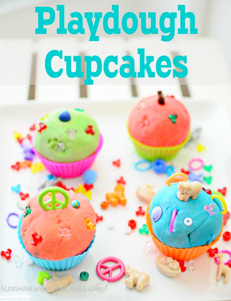 Easy kid's party idea, these playdough cupcakes are fun at home, school, church, or on a trip.