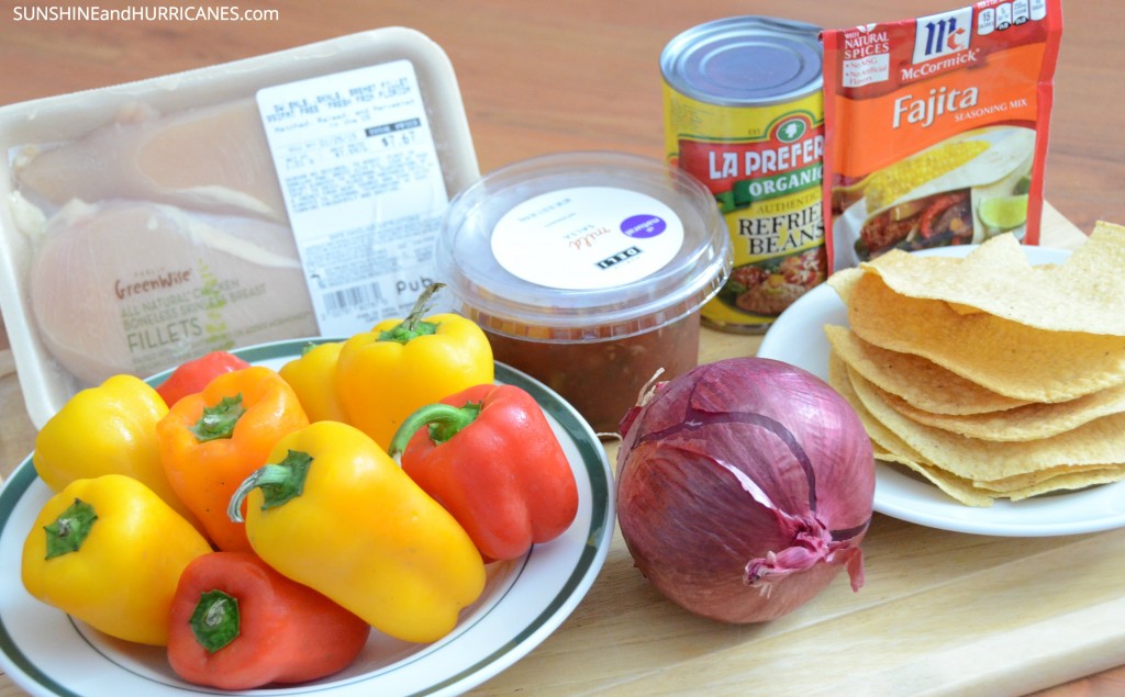 Slow Cooker Chicken Tostados an easy family favorite dinner idea. SunshineandHurricanes.com