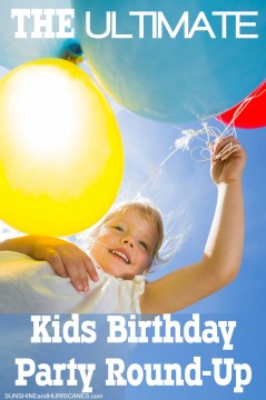 Looking for a one stop solution to ALL your Birthday party planning? We've got everything you could need and more, from party hacks and goody bag alternatives, to birthday printables, games and even thank you notes for afterward. This will be the easiest Birthday party you ever pulled together. The Ultimate Kids Birthday Party Round-Up. SunshineandHurricanes.com