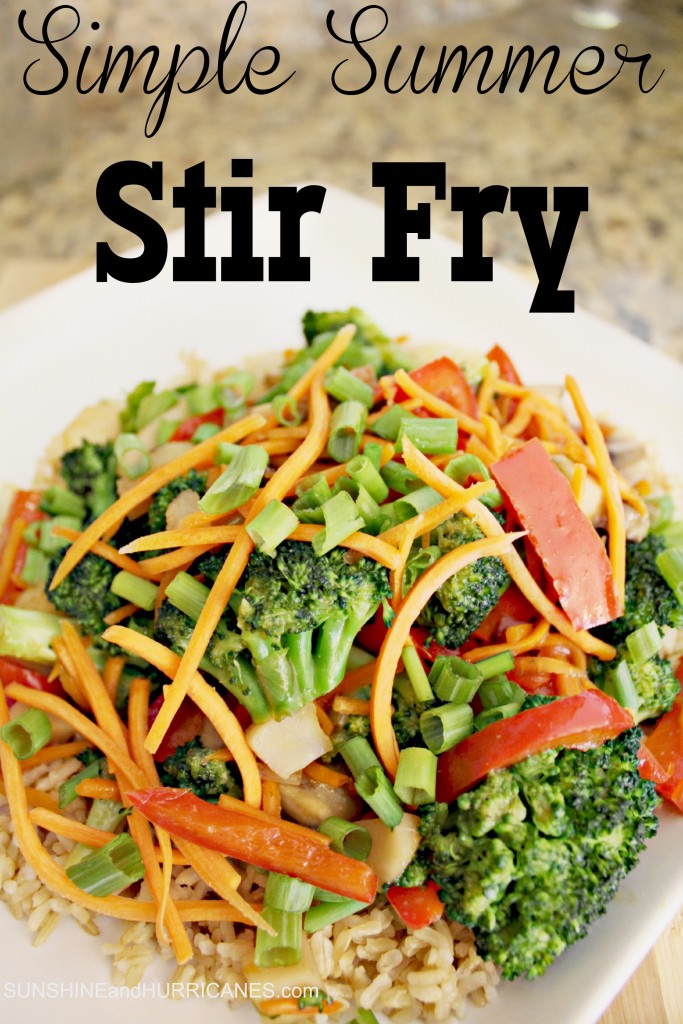 Need a fast and easy dinner idea? This Simple Summer Stir Fry is quick to prep and healthy to eat. Delicious and kids will enjoy, too!
