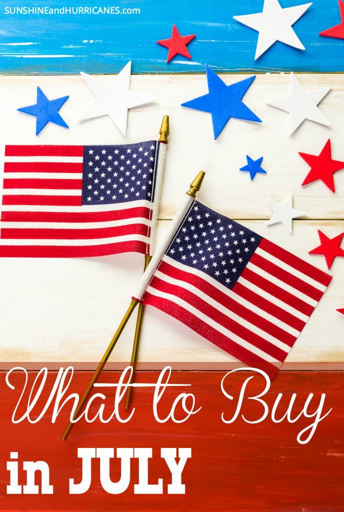 Want to be "in the know" about all the best bargains all year round? There is a time of year when almost everything we buy for our lives and our homes is at its best price. Find out the secret and save a bundle while helping to keep your budget on track. What to Buy in July. SunshineandHurricanes.com