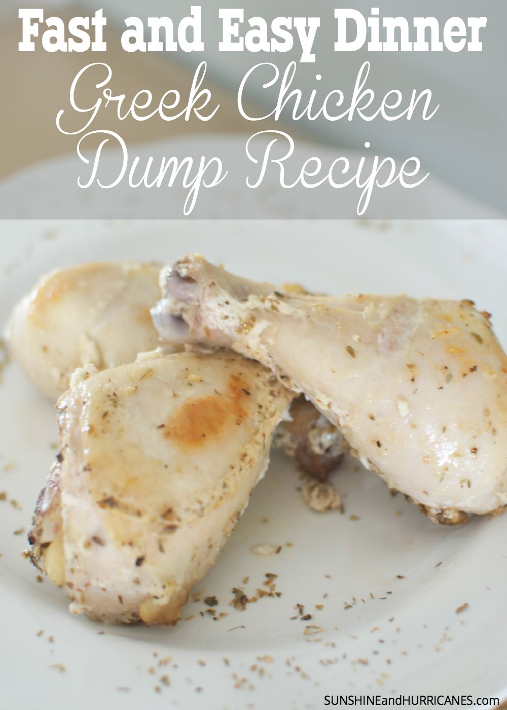 Looking for fast dinner options for your family? How about easy chicken recipes? This recipe for Greek Chicken Dump comes together in just minutes with only a few ingredients. My kids love it and I'm happy to have a healthy dinner option that is super easy to make and very budget friendly. Fast and Easy Chicken Recipes - Greek Chicken Dump. SunshineandHurricanes.com