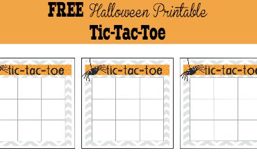 Halloween Activities for Kids Free Printable Tic Tac Toe. SunshineandHurricanes.com