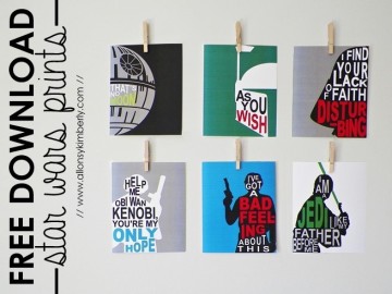 Star Wars Wall Art Prints. Star Wars Printables. SunshineandHurricanes.com