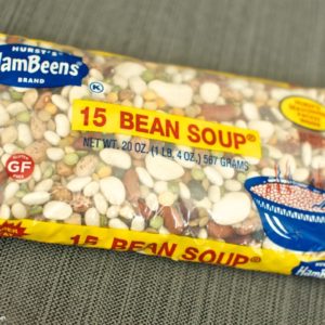 15 bean soup from Hurst beans. The perfect comfort food to warm up your family on a cold day.