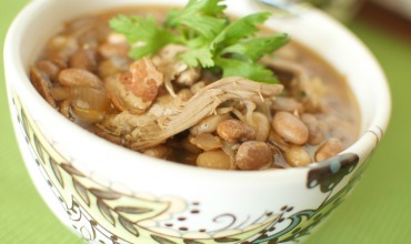 Bacon Bean and Turkey Slow Cooker Soup Using Hurst Beans