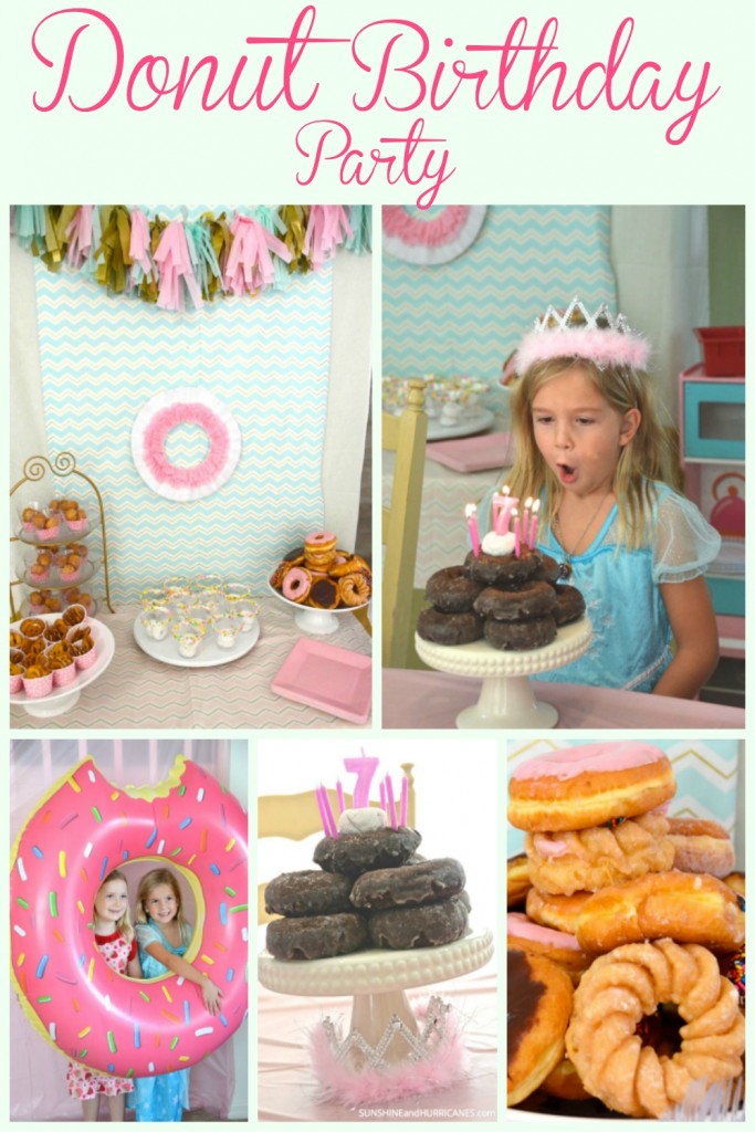 Need a fun, sweet, and simple birthday party idea? Try a Donut Birthday Party For Kids! This unique party theme is a hit with kids and tweens and includes a cute craft! Simple ideas to help you create a low stress doughnut birthday  party.