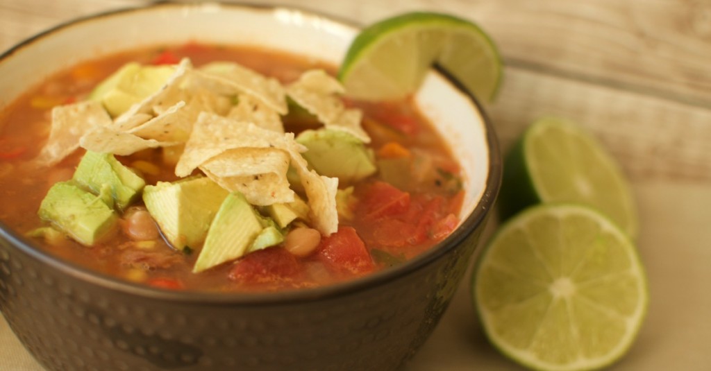 Tortilla Soup with Pinto Beans