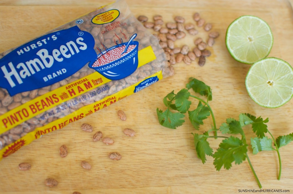 tortilla soup with Hurst Hambeens Pinto Beans