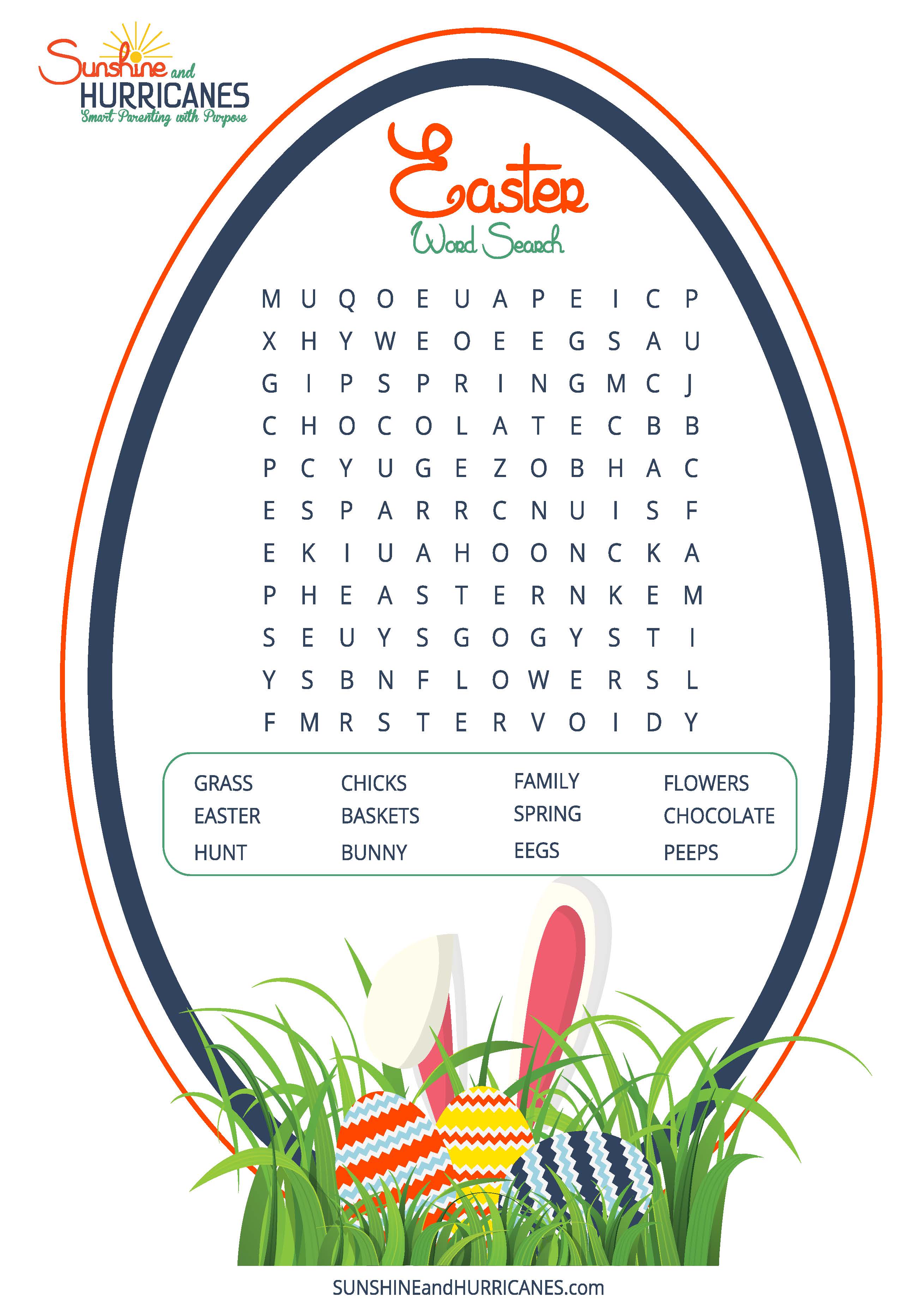 Looking for a fun activity for a class party, homeschool project or even a family get together with lots of kiddos? This Easter Word Search would be a perfect way to keep kids entertained. Instead of hunting for eggs they'll be hunting for words about all things Easter. Easter Word Search Free Printable. SunshineandHurricanes.com 