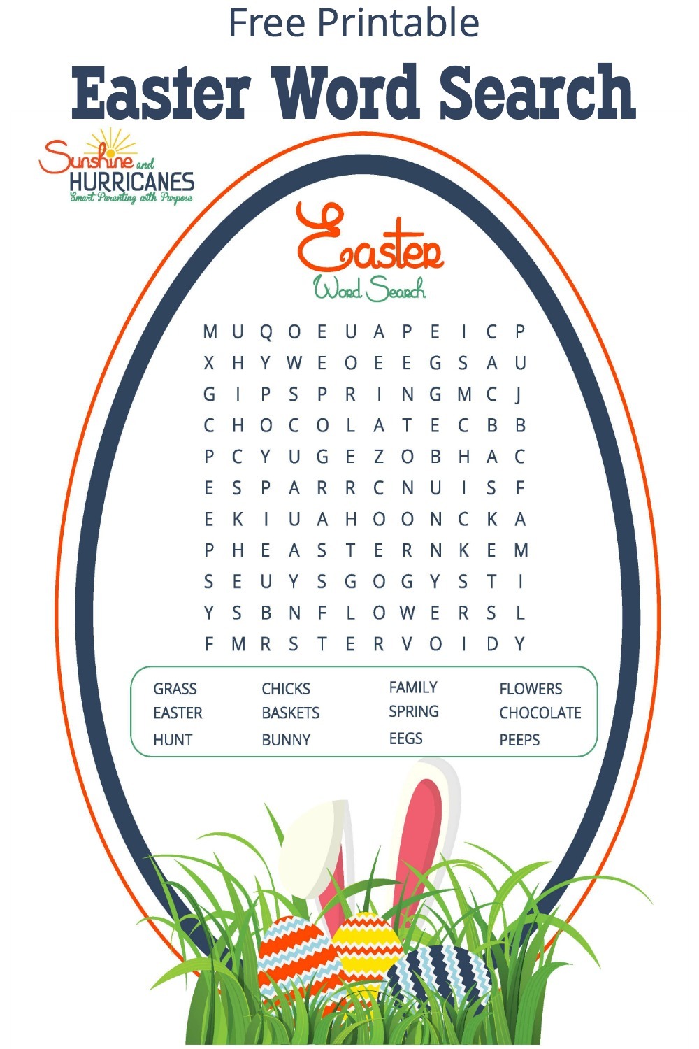 Easter Word Search Free Printable Hard