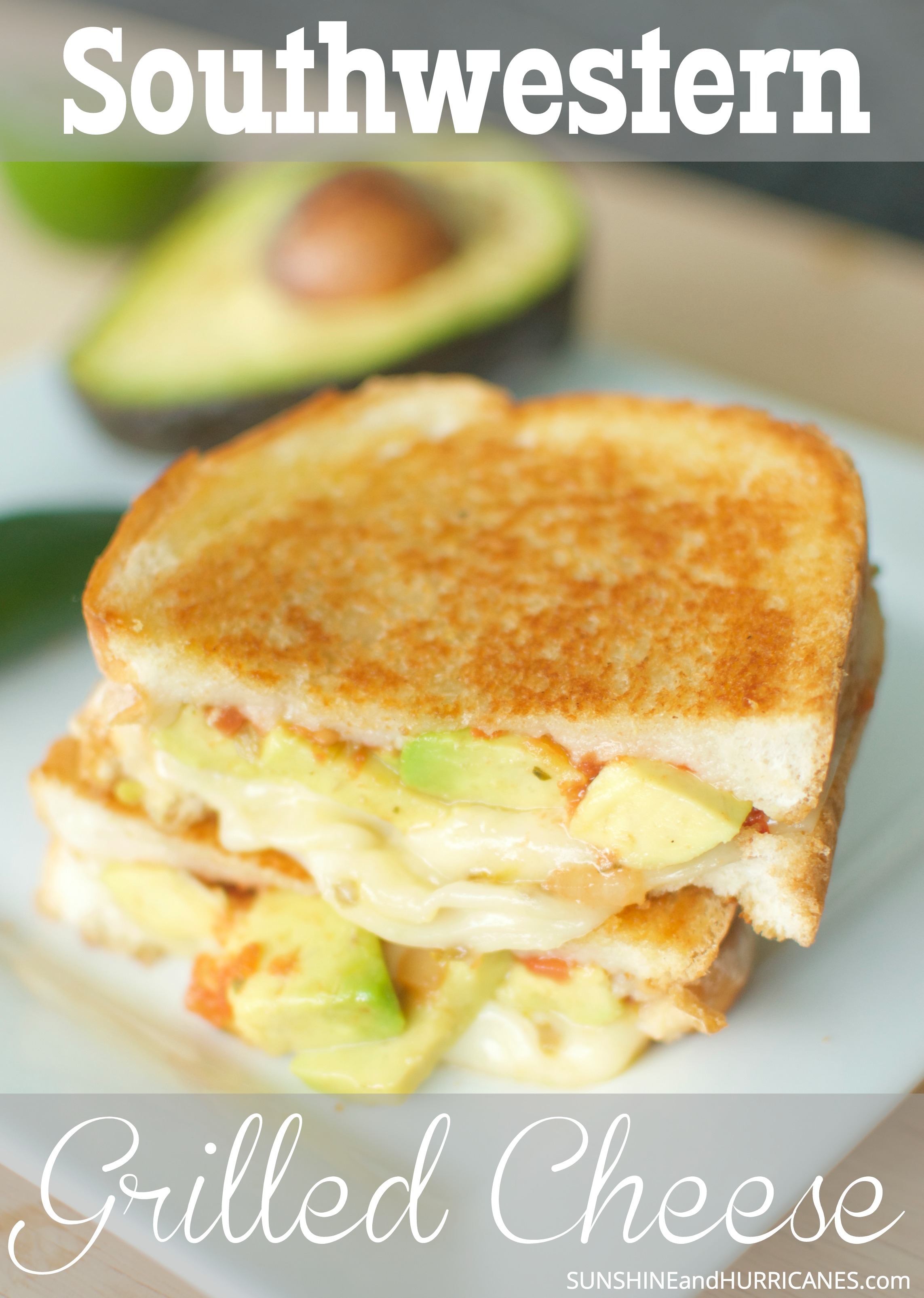 Do you love grilled cheese sandwiches. How about Mexican and Southwestern food? Well, we've got the PERFECT recipe for you. This new twist on a traditional favorite is full of flavor. Delicious, cheesy and with just a little kick is grilled cheese taken up a notch. Southwestern Style Grilled Cheese from SunshineandHurricanes.com