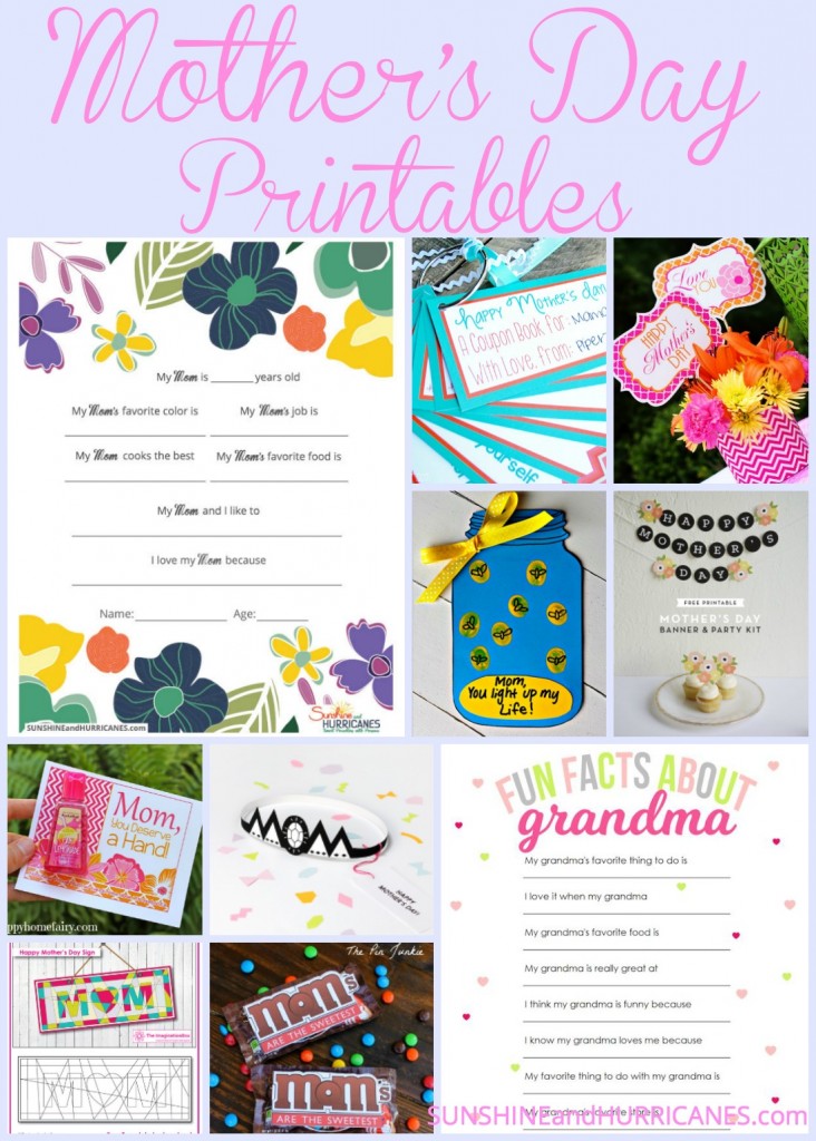 Everything you need for Mother's Day, whether you're a teacher, mom, nana or grandma, these free printables will provide all you need! Questionnaires, cards, decorations, class activities, and more all all in one place so you can make mom's day the BEST one ever! Great for church, school, or home!