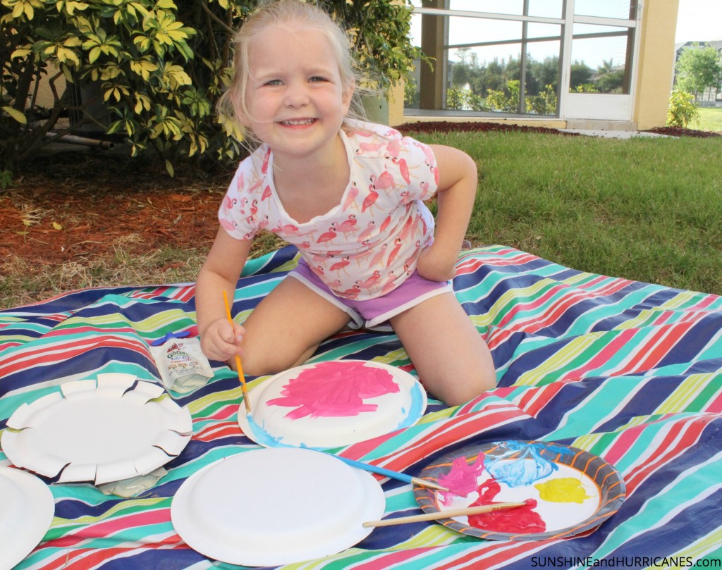 paper plate flowers