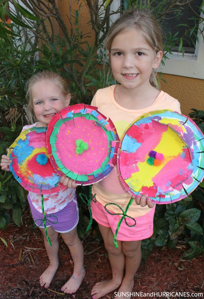 paper plate flowers