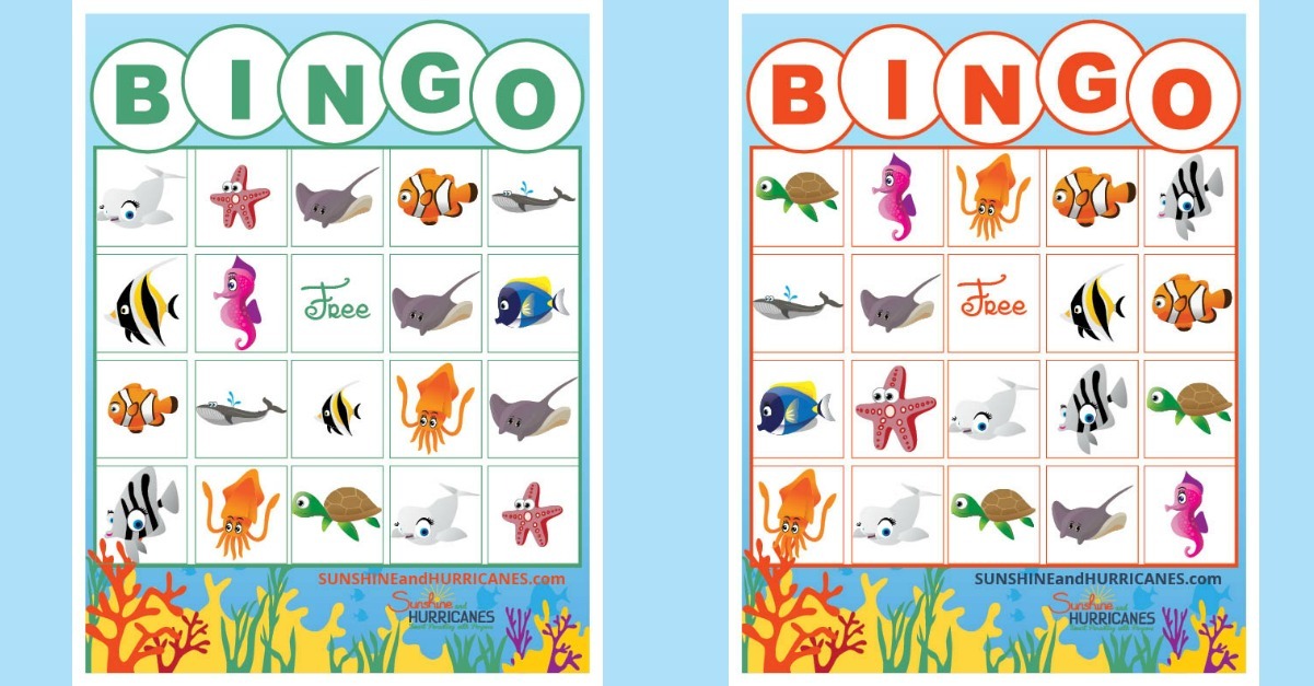 Finding Dory Games - Printable BINGO